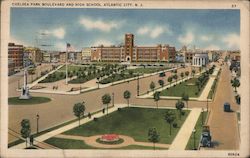 Chelsea Park Boulevard and High School Postcard