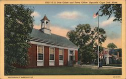 U.S. Post Office and Town Office, Hyannis Cape Cod, MA Postcard Postcard Postcard