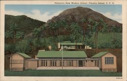 Pitcairn's New Modern School Postcard
