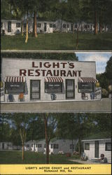 Light's Motor Court and Restaurant Postcard