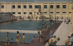 Pool at Casino Postcard