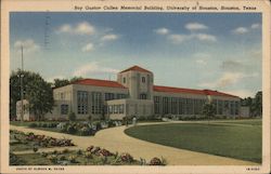 Roy Gustav Cullen Memorial Building, University of Houston Postcard