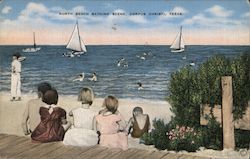 North Beach Bathing Scene Postcard