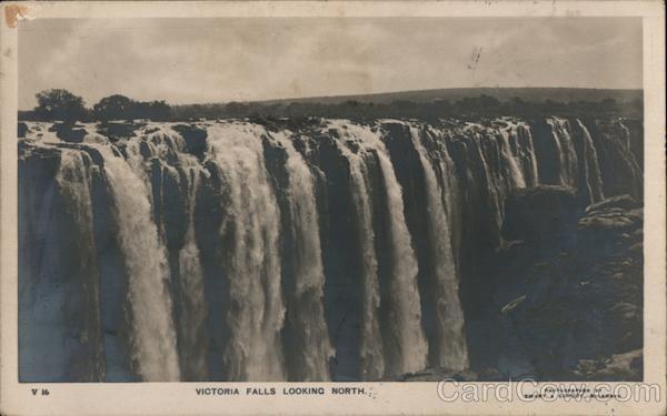 Victoria Falls looking north Zambia Africa