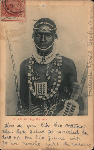 Zulu in Marriage Costume South Africa