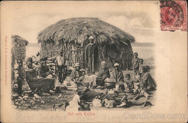 Hut with Kaffirs South Africa