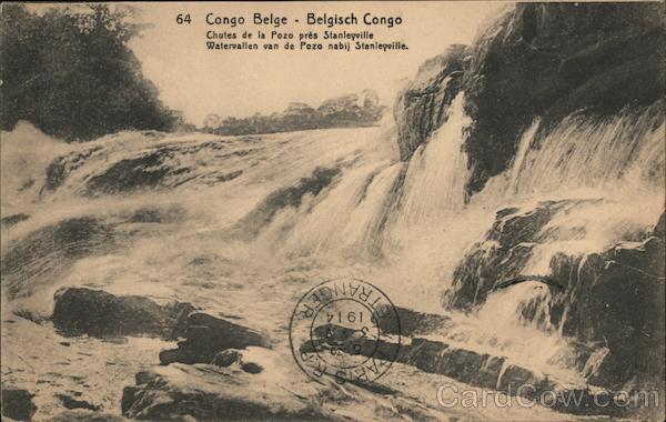 Pozo Falls Near Stanleyville Belgian Congo Africa