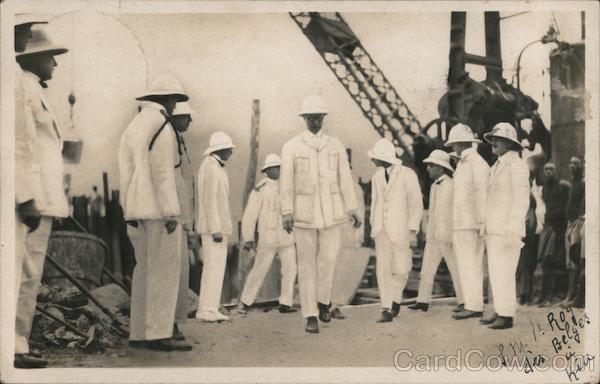 people in white uniform Belgian Congo Africa
