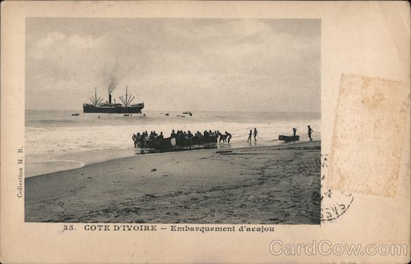 Cote d'Ivoire - Embarquement d'acajou Ivory Coast Africa