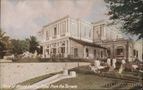 View of mount Lavinia Hotel from the Terrace Sri Lanka