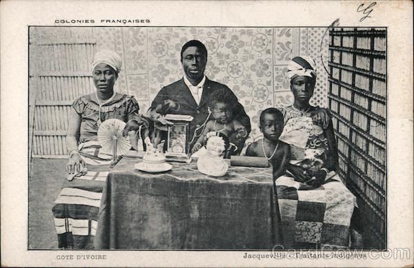 Colonie Francaise - Cote D'Ivoire - Jacqueville - Traitants indigenes Ivory Coast
