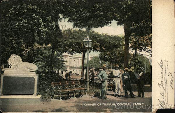 A Corner of Central Park Havana Cuba