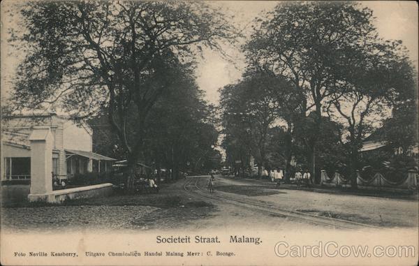 Societeit Straat Malang Indonesia Southeast Asia
