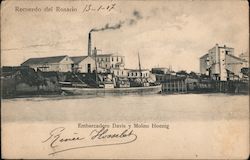 Embarcadero Davis y Molino Hoenig - Recuerdo del Rosario Postcard