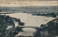 View of Tasmanian Town Launceston, Australia Postcard Postcard Postcard