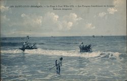 saint-Louis (Senegal) - La Plage a Guet N'Dar(III) - Les Pirogues franchissant les brisants Endrorts dangereux Postcard