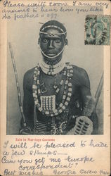 Zulu in Marriage Costume Postcard