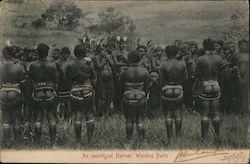 An Uncivilized Natives' Wedding Party Postcard