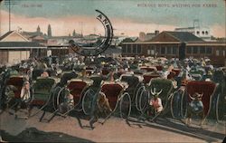 Rickshaw Boys waiting for fares Postcard