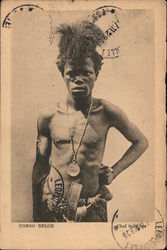Chef Indigene, Congo Belge Postcard
