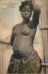 Afrique Occidentale - Etude Jeune Agni, Nude Postcard