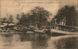 Lagune de Bassam, Le " Djimini " à Petit-Paris Postcard