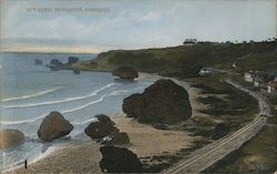 Sea Coast Bathedsa, Barbados Postcard