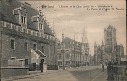 L'Entree et le Cote lateral du Lindworm, la Poste et l'Eglise St Nicholas Postcard