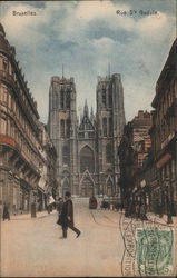 Bruxelles - Rue Sle Gudule Postcard