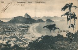 Cpacabana, Leme Rio de Janeiro, Brazil Postcard Postcard Postcard