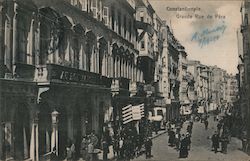 Constantinople Grande Rue de Pera Istanbul, Turkey Greece, Turkey, Balkan States Postcard Postcard Postcard