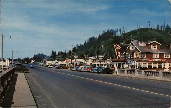Street Scene Depoe Bay Oregon
