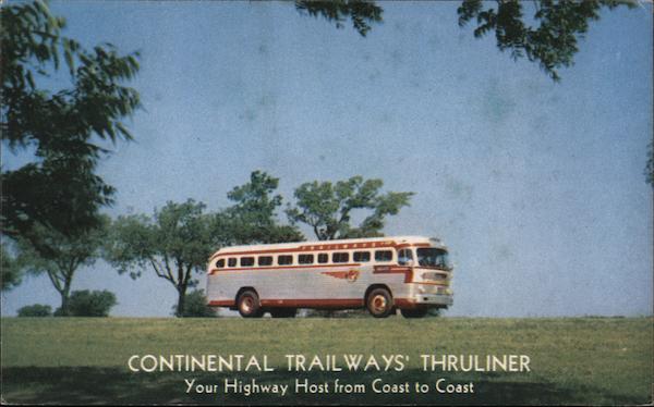Continental Trailways' Thruliner Buses