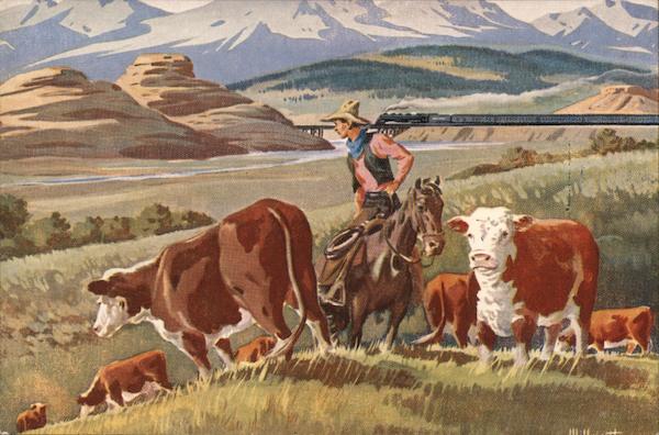 Union Pacific Railroad - Montana Card #9 Railroad (Scenic)