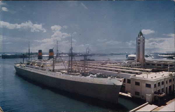 President Cleveland at Anchor Honolulu Hawaii