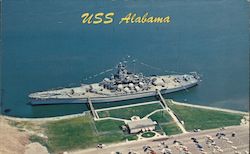 USS Alabama Battleship Commission Postcard