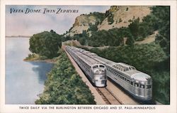 Vista Dome Twin Zephyrs Postcard