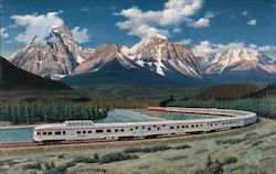 From Canadian Pacific Scenic Dome Observation Cars on The Canadian and The Dominion Postcard