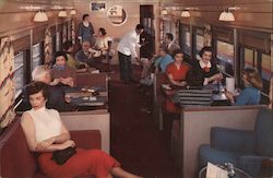 Leisure Moments Pass Pleasantly on "The Challenger" Domeliner Postcard