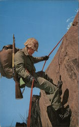 Marine Rope Rappelling Postcard