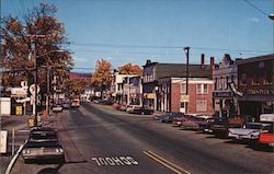 Main Street Shopping Area Postcard