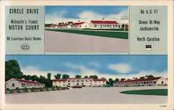 Circle Drive Motor Court Jacksonville, NC Postcard Postcard Postcard