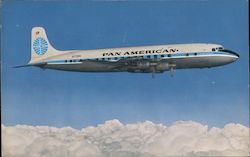 Pan Am DC-7B Clipper Aircraft Postcard Postcard Postcard