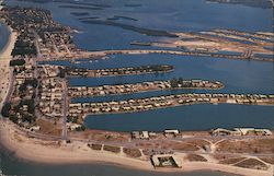 Air View Looking Toward Clearwater Causeway from South End of Beach Postcard