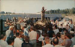 Chas. McCartney and His Goat Caravan Postcard