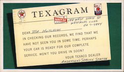 Texagram - Andersen's Service Station Postcard