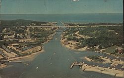 Aerial View, Historic Shinnecock Canal Postcard