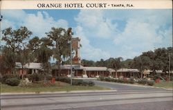 Orange Hotel Court Postcard