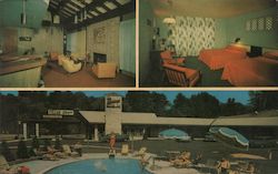 The Springs motor Inn and Restaurant New Ashford, MA Postcard Postcard Postcard