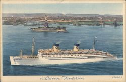 S.S. Queen Frederica - National Hellenic American Line Postcard